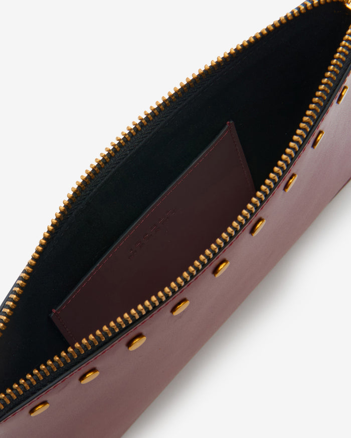 Isabel Marant Pochette Flat Pouch Femme Bordeaux
