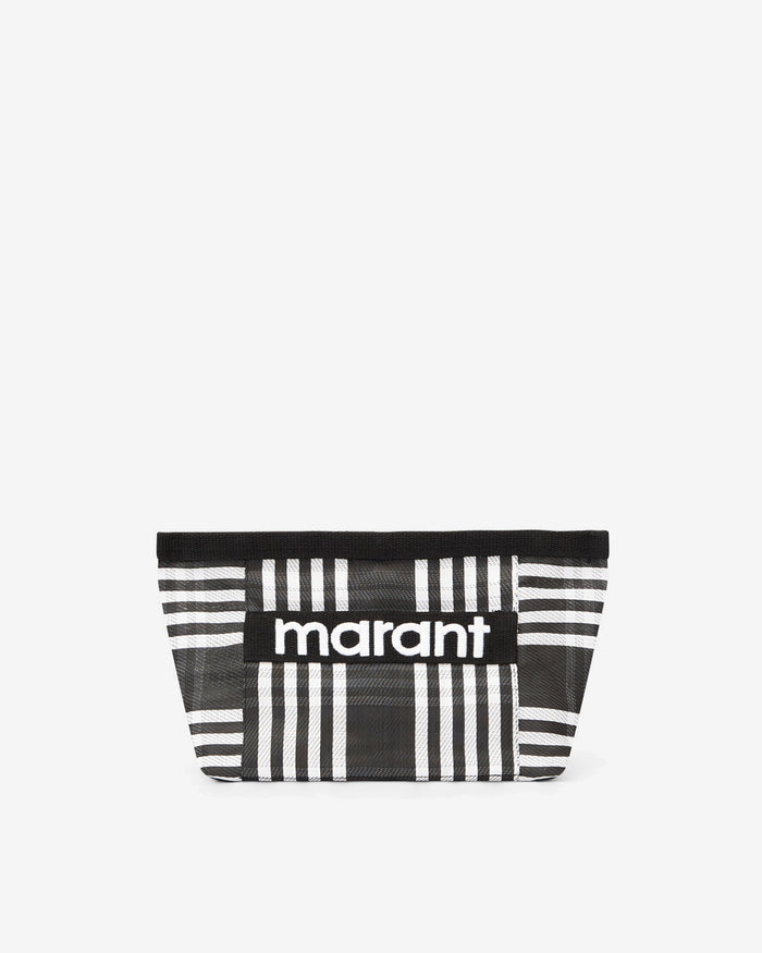 isabel marant POCHETTE POWDEN Femme noir-blanc