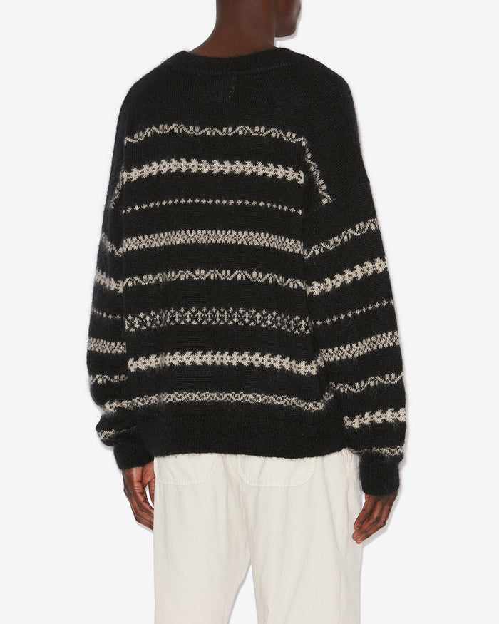 Isabel Marant PULL AMORY Homme Noir-beige