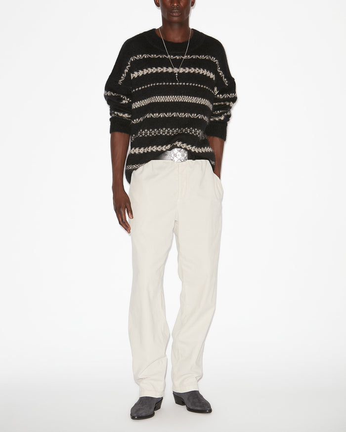 isabel marant PULL AMORY Homme noir-beige