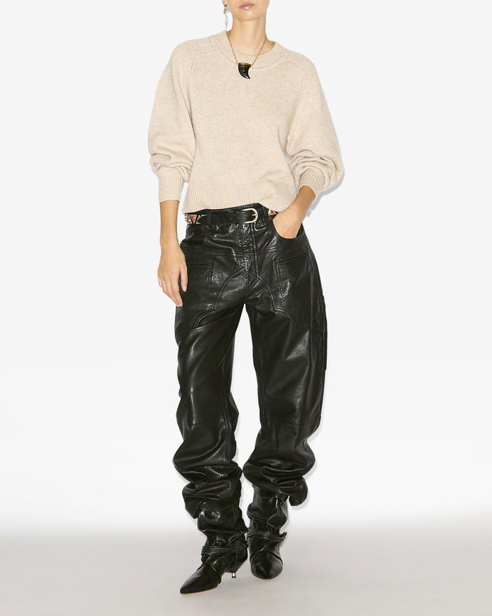 isabel marant PULL LEANDRA Femme beige clair