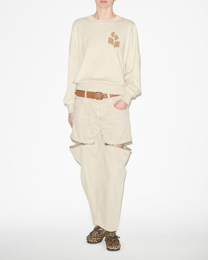 Isabel Marant Pull Marisans Femme Gris Clair-camel
