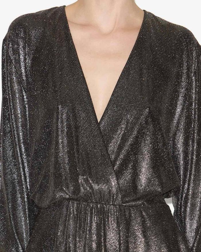Isabel Marant Robe Alexane Femme Noir Métallique