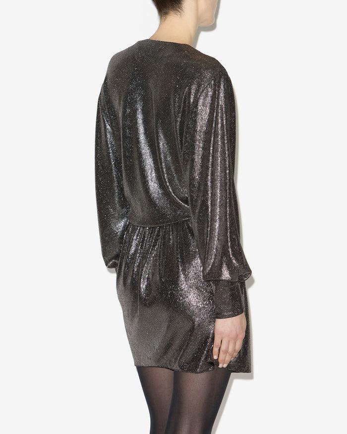 Isabel Marant Robe Alexane Femme Noir Métallique