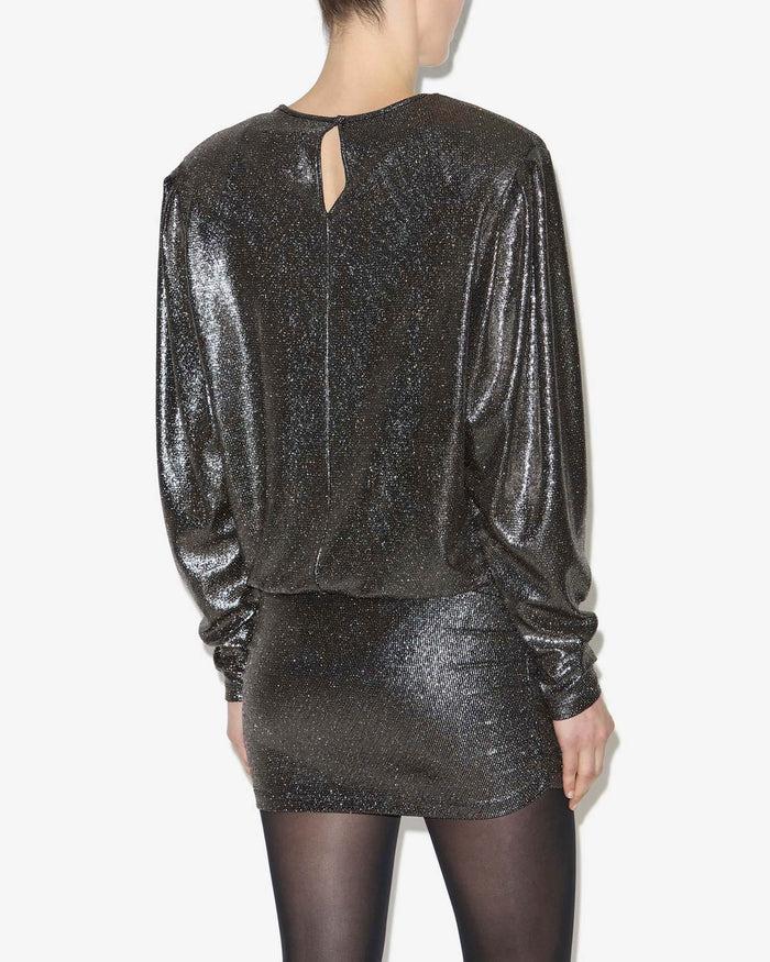 Isabel Marant Robe Britany Femme Noir Métallique