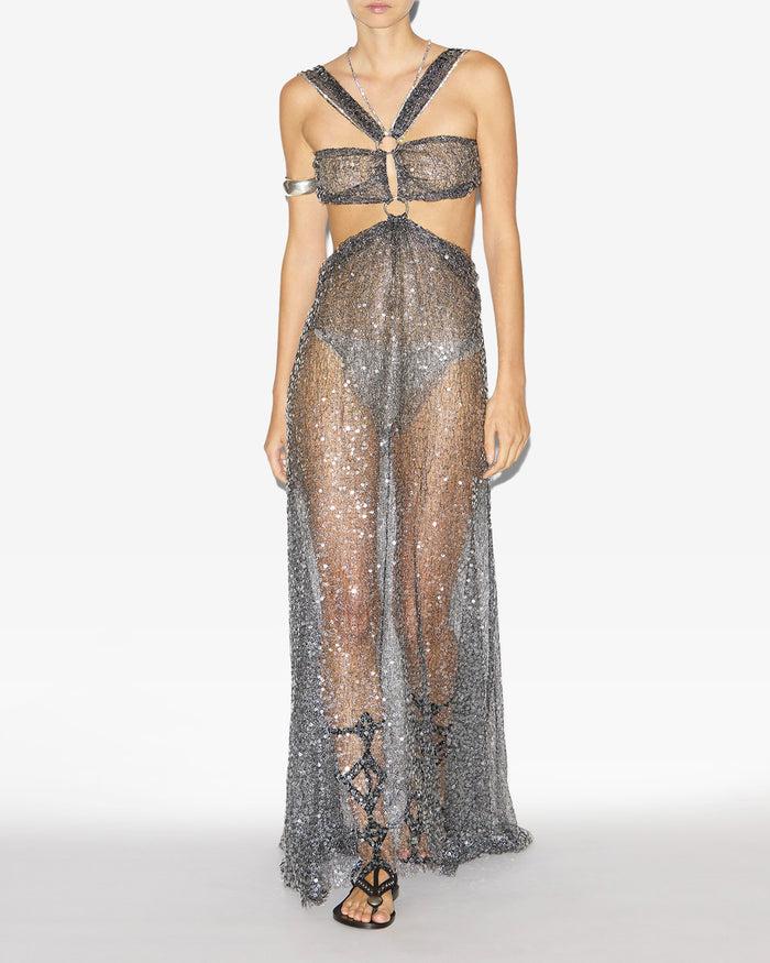 isabel marant ROBE DALIE Femme argent