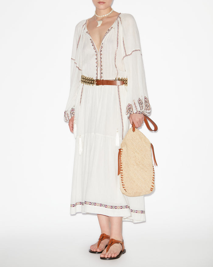 isabel marant ROBE FLORENZA Femme écru-ocre