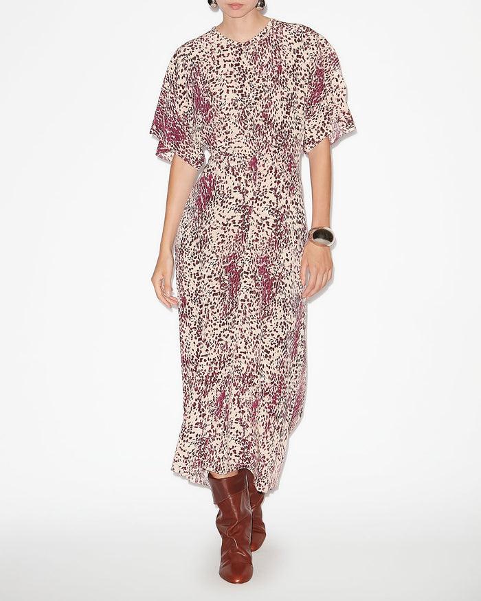 isabel marant ROBE KEANY Femme violet-écru