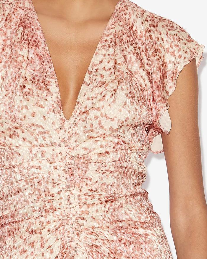 Isabel Marant ROBE LYNDSAY Femme Light Red/Ecru