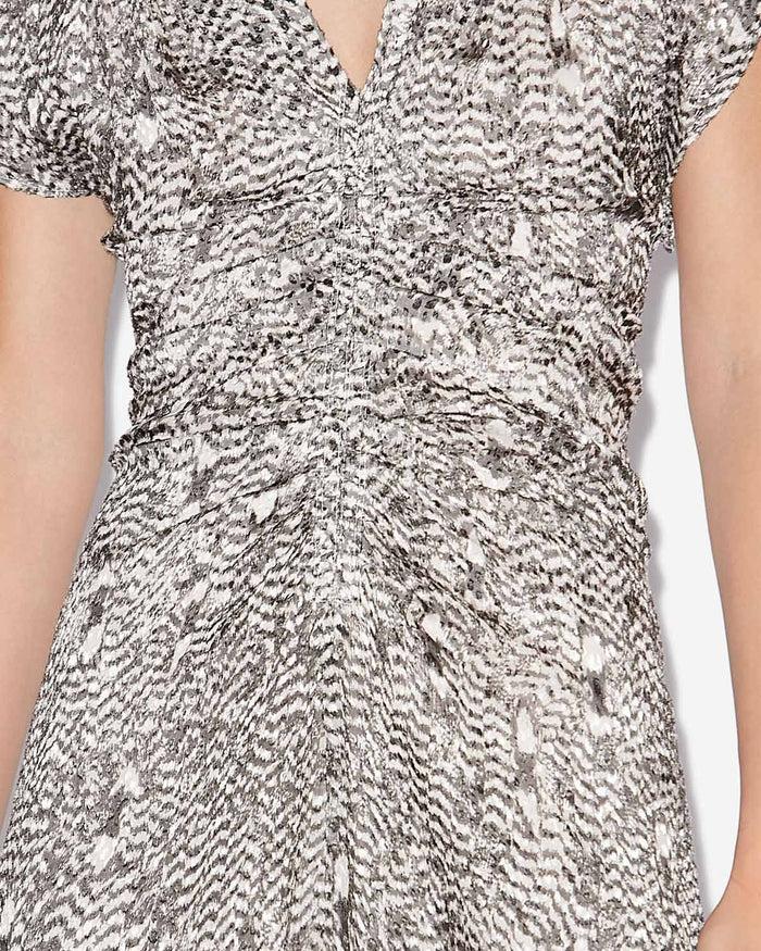 Isabel Marant ROBE LYNDSAY Femme Noir Et écru