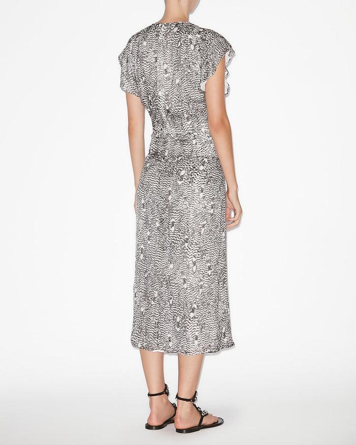 Isabel Marant ROBE LYNDSAY Femme Noir Et écru