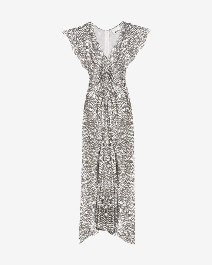 Isabel Marant ROBE LYNDSAY Femme Noir Et écru