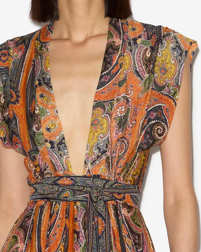 Isabel Marant ROBE MELISSA Femme Orange
