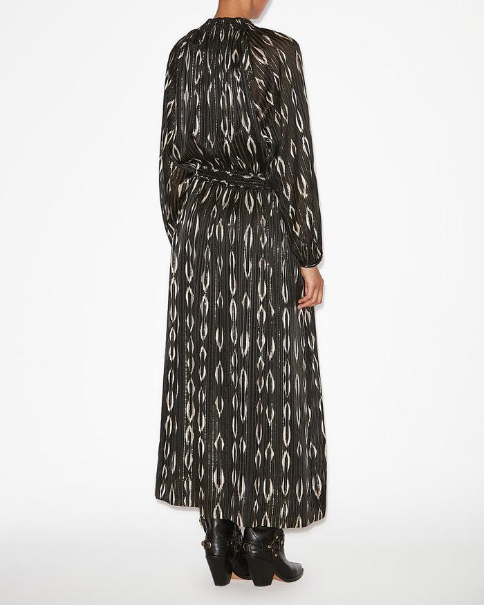 Isabel Marant ROBE SANA Femme Noir Et écru