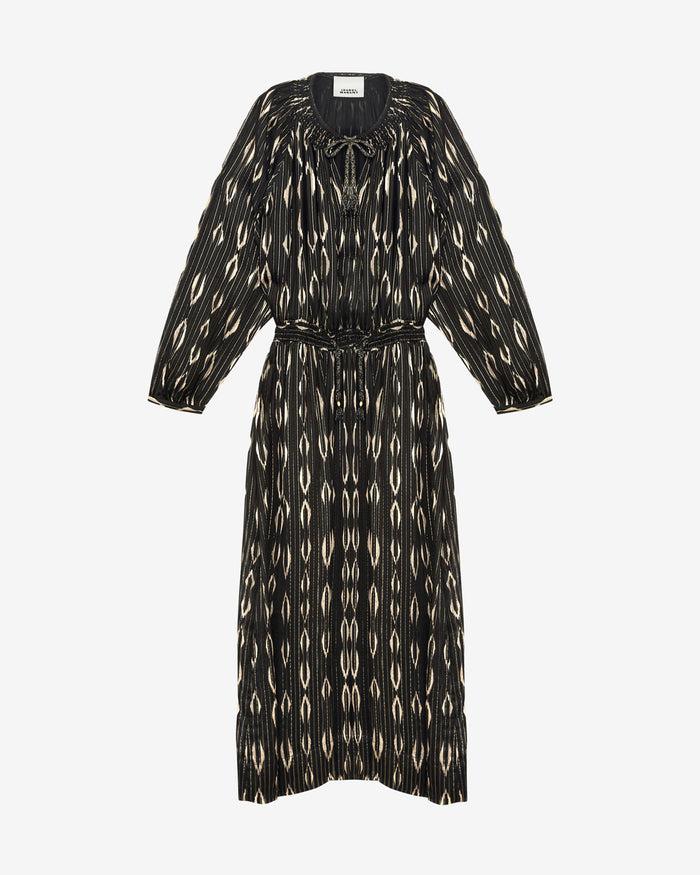 Isabel Marant ROBE SANA Femme Noir Et écru