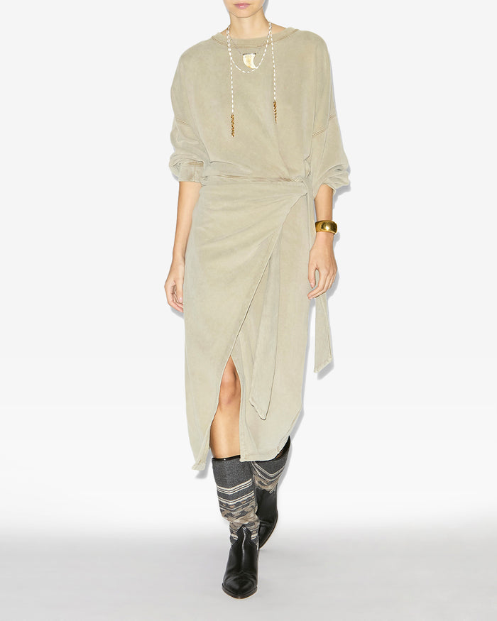 isabel marant ROBE SANDRINA Femme clair kaki