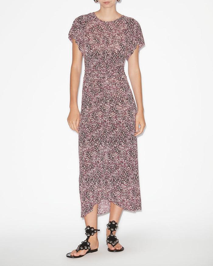 isabel marant ROBE TERENA Femme violet-écru