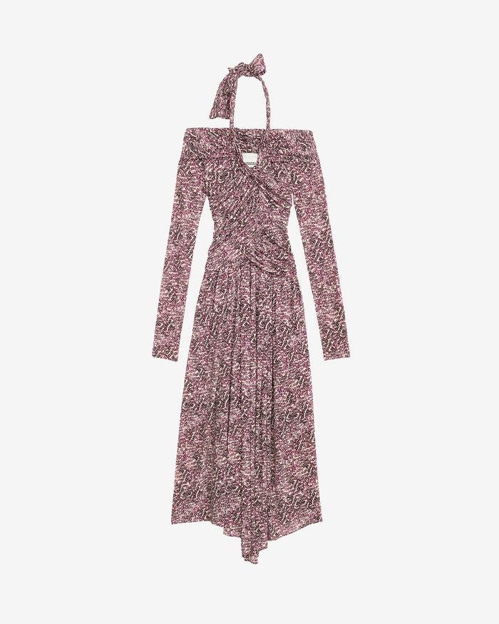 Isabel Marant ROBE VALENTINE Femme Violet-écru