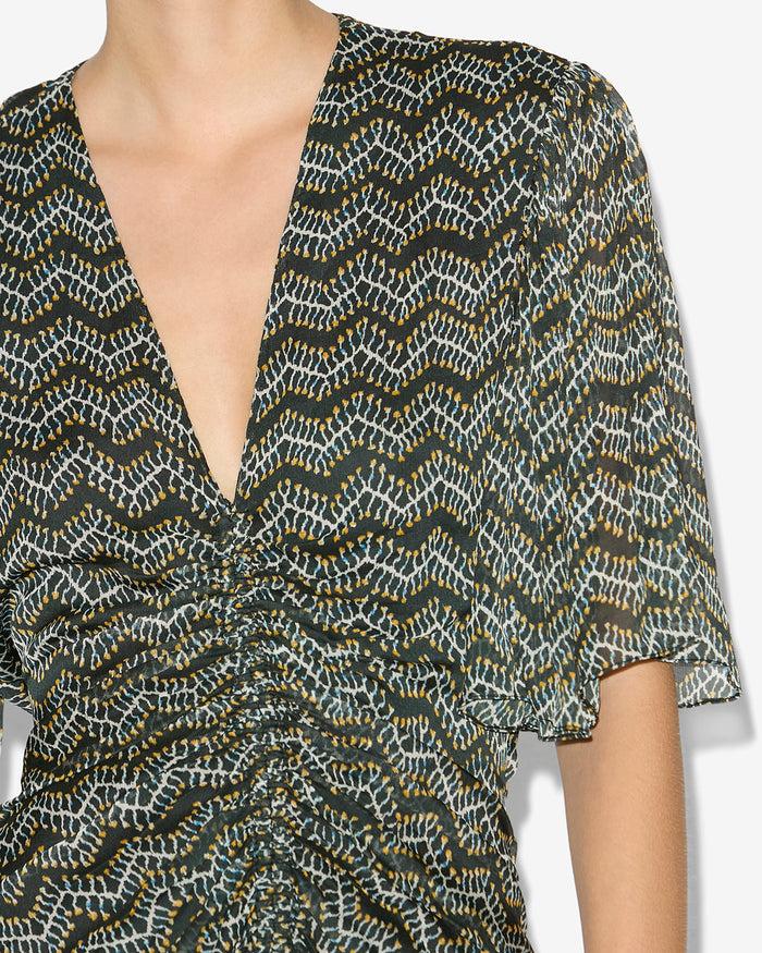 Isabel Marant ROBE VIVIENNE Femme Noir Délavé