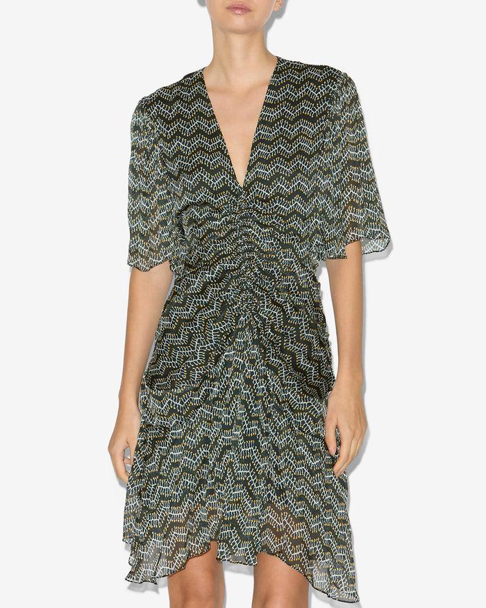 Isabel Marant ROBE VIVIENNE Femme Noir Délavé