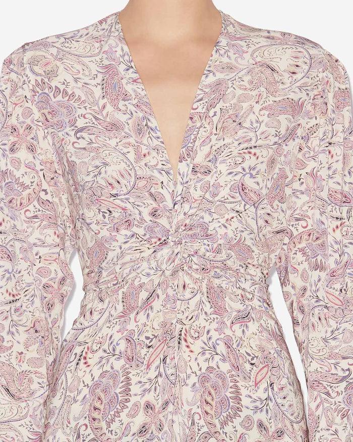 Isabel Marant ROBE ZELIHA Femme écru-violet