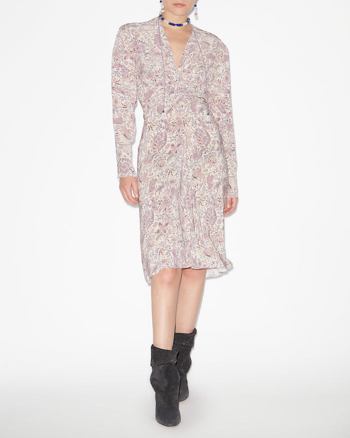 isabel marant ROBE ZELIHA Femme écru-violet