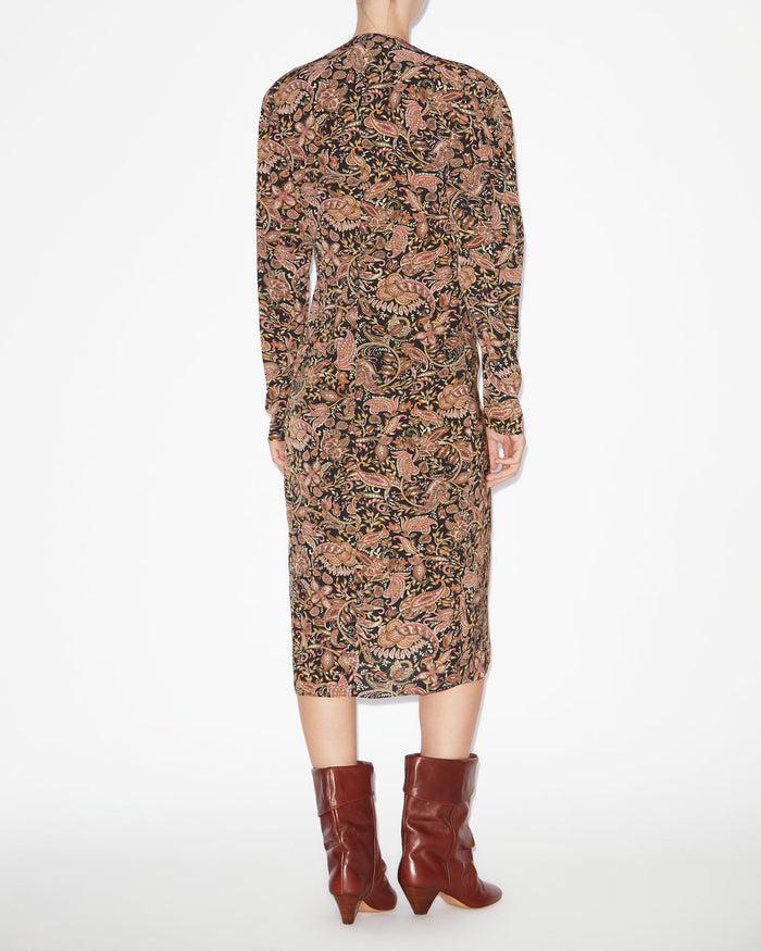 Isabel Marant ROBE ZELIHA Femme Noir-ocre