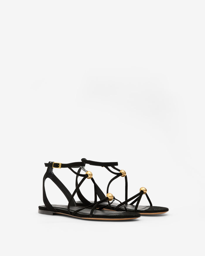Isabel Marant SANDALES AEZA Femme Noir Et Doré