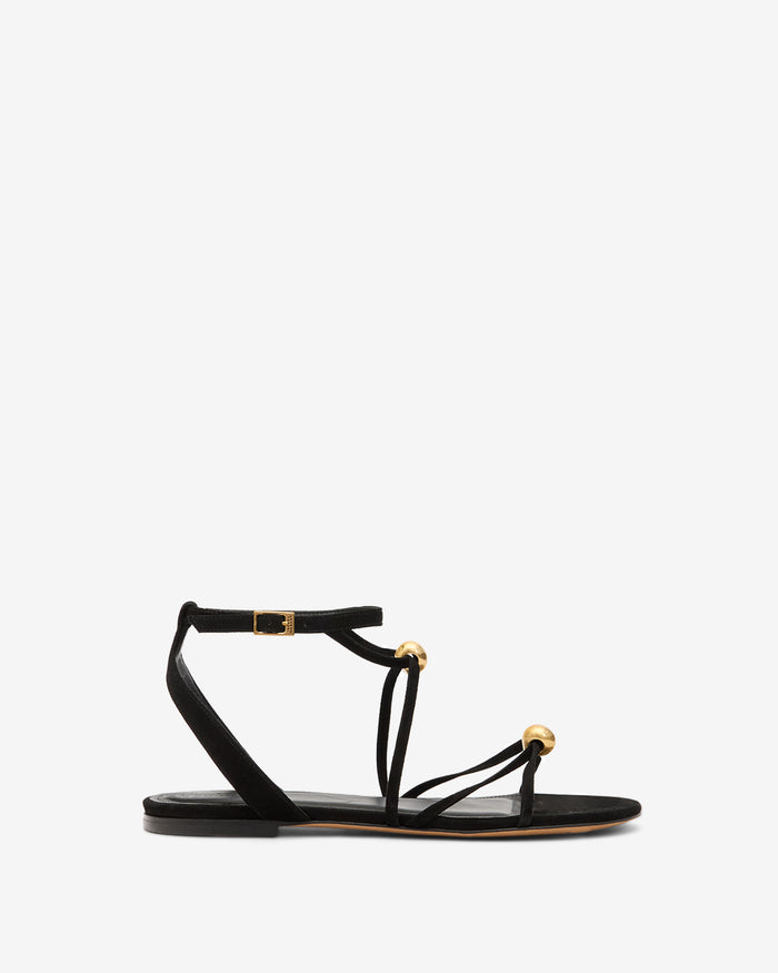 isabel marant SANDALES AEZA Femme noir et doré