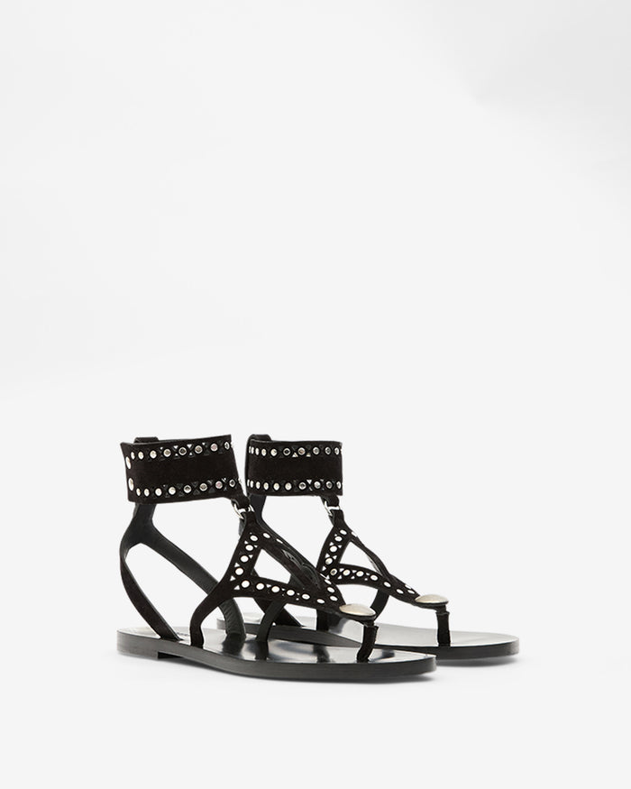 Isabel Marant SANDALES EDIL Femme Noir Et Argenté
