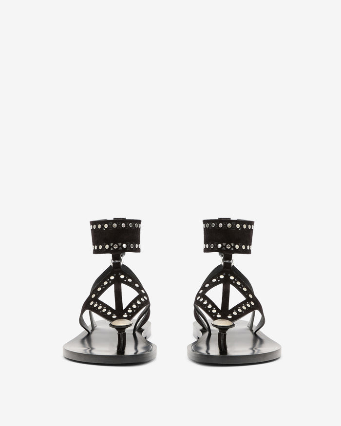 Isabel Marant SANDALES EDIL Femme Noir Et Argenté