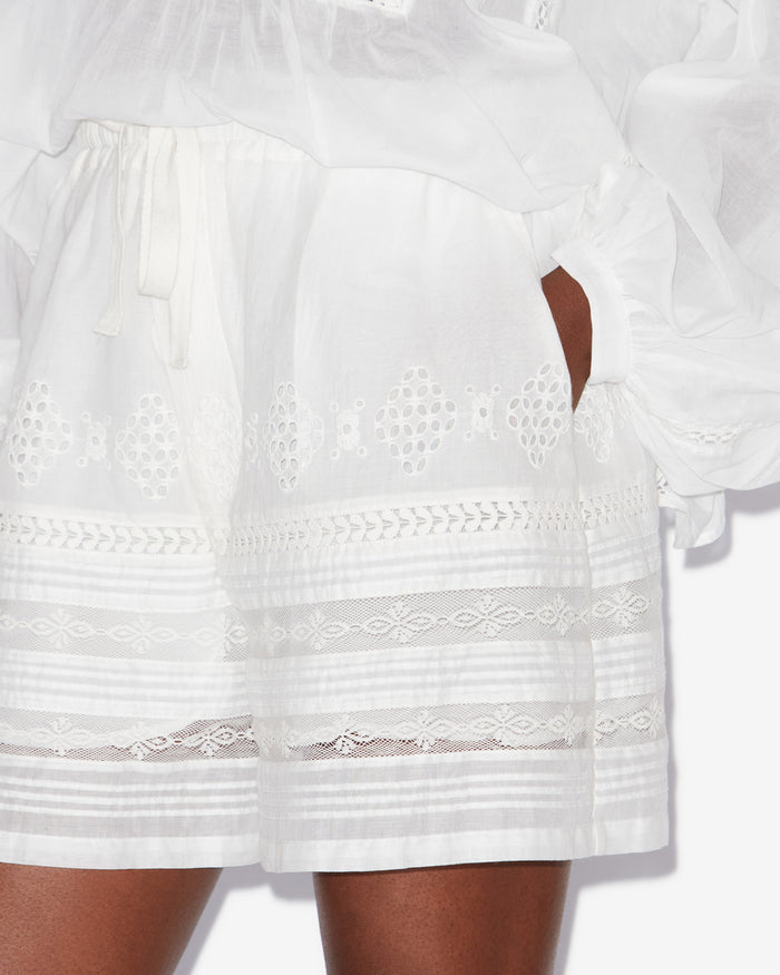 Isabel Marant SHORT DAMINA Femme Blanc