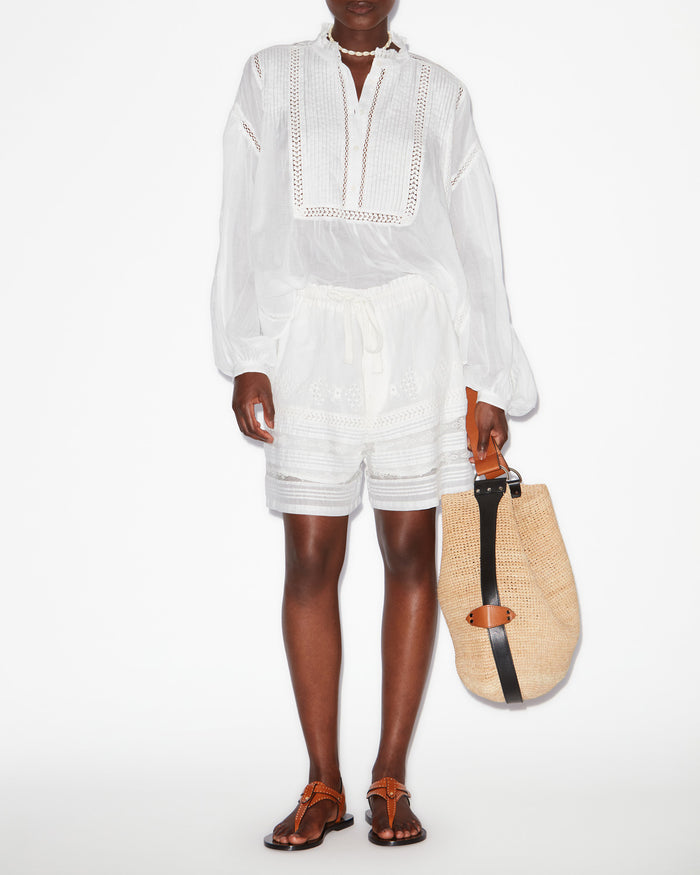 isabel marant SHORT DAMINA Femme blanc