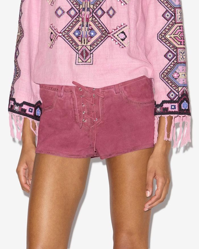 Isabel Marant SHORT DELMA Femme Framboise