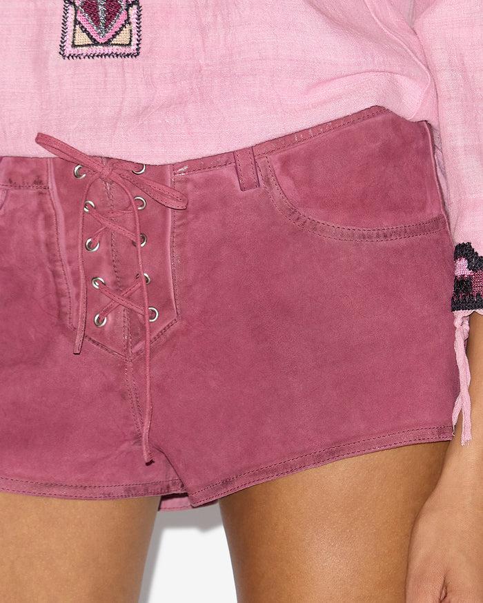 isabel marant SHORT DELMA Femme framboise