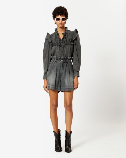 isabel marant Short en Lyocell 0 Titea Femme gris