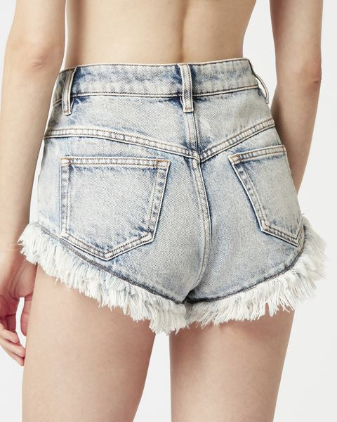 Isabel Marant Short Eneidao Femme Bleu Clair