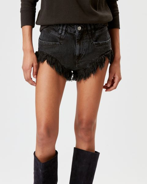 Isabel Marant Short Eneidao Femme Noir Délavé