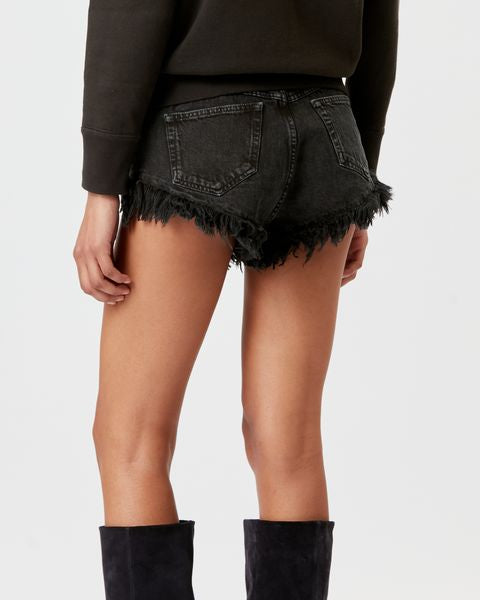Isabel Marant Short Eneidao Femme Noir Délavé