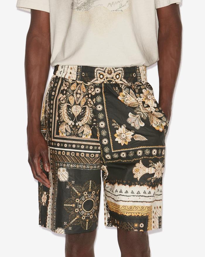 Isabel Marant SHORT GREGORIAN Homme Noir-ocre