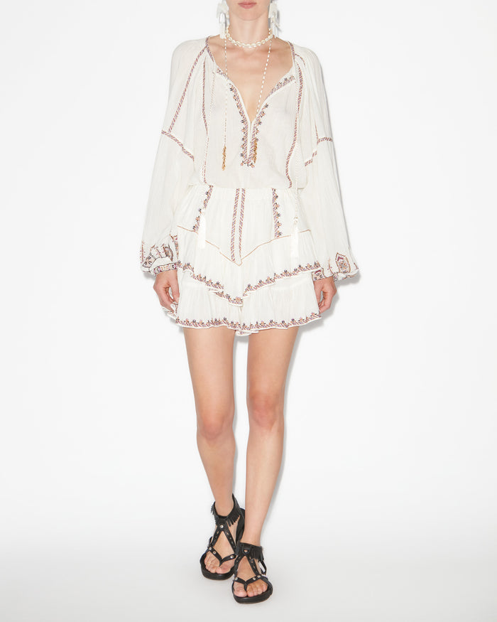 isabel marant SHORT JOCADIA Femme écru-ocre