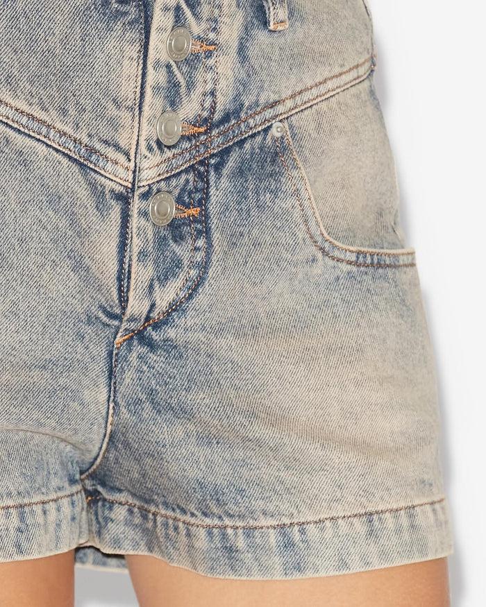 Isabel Marant Short Jovany Femme Roseish Bleu