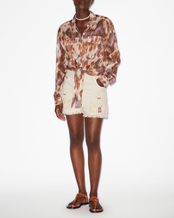 isabel marant SHORT LESIA Femme écru