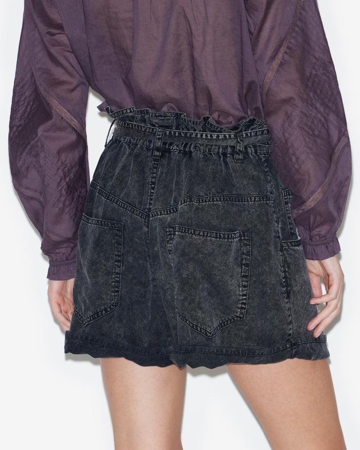 Isabel Marant Short Pierine Femme Noir Délavé