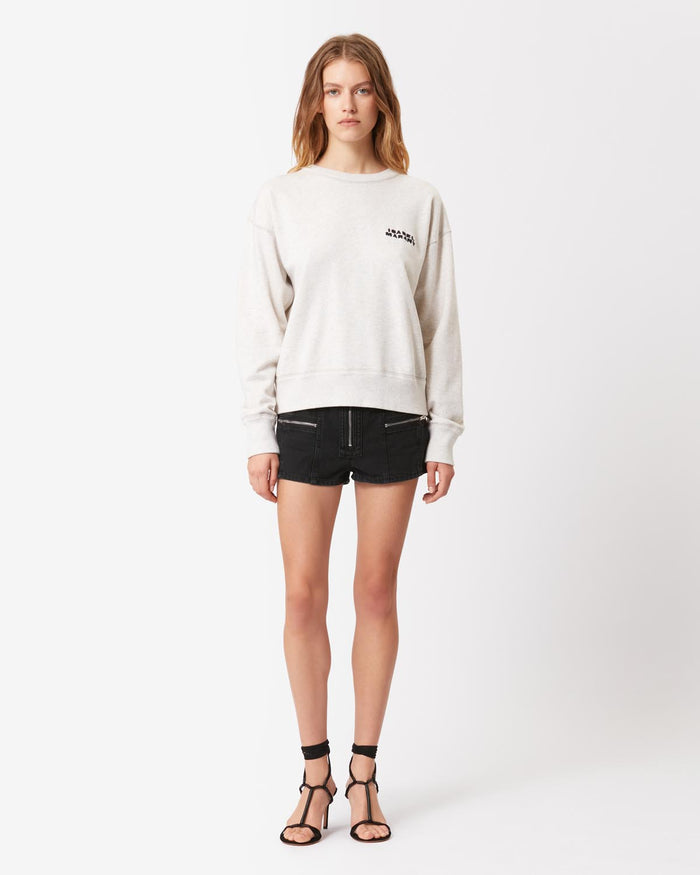 isabel marant Sweatshirt À Logo Shad Femme écru