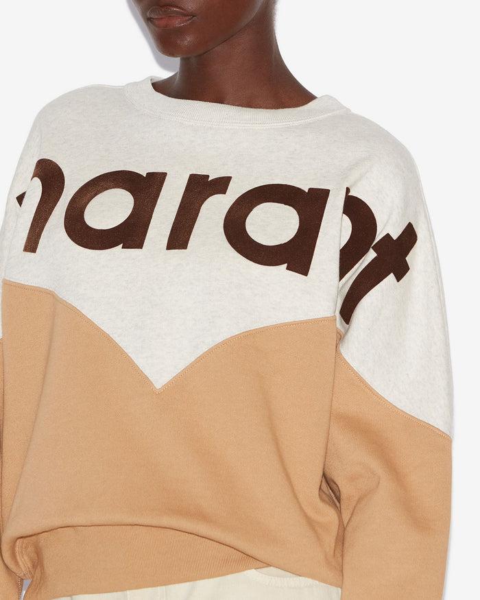 Isabel Marant SWEATSHIRT HOUSTON Femme Ecru/Camel