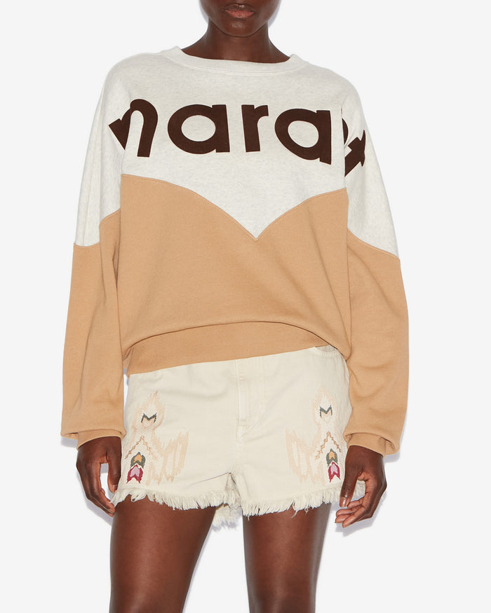 Isabel Marant SWEATSHIRT HOUSTON Femme Ecru/Camel