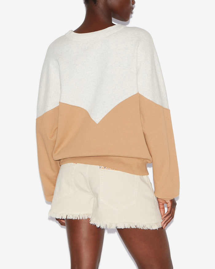 Isabel Marant SWEATSHIRT HOUSTON Femme Ecru/Camel