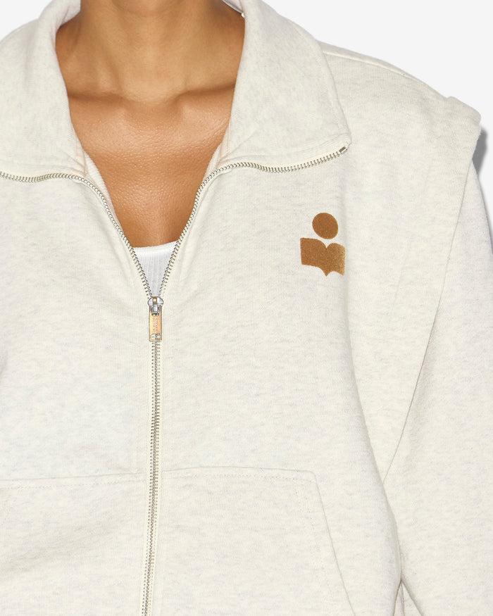 Isabel Marant SWEATSHIRT MADILIA Femme Ecru/Camel