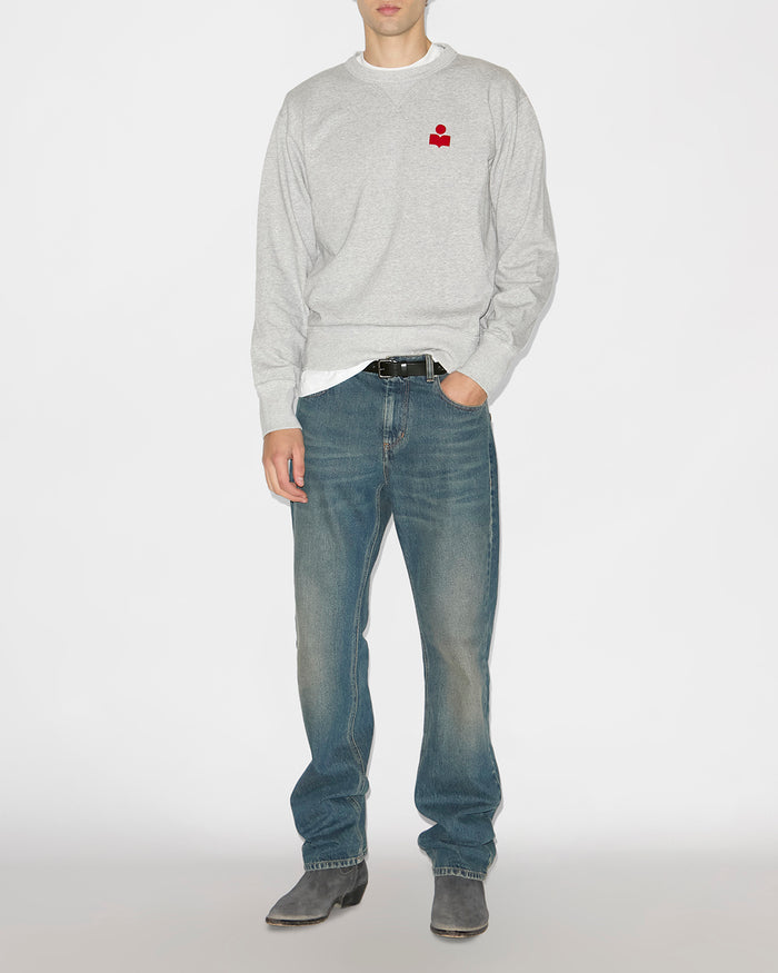 isabel marant SWEATSHIRT MIKE Homme gris-rouge
